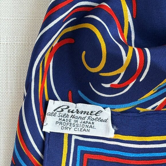 Burmel Vintage 26x26 Silk Abstract Scarf - Picture 5 of 7